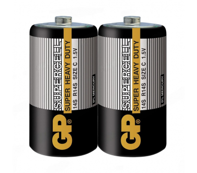 Батарейка солевая GP SUPERCELL R14 Батарейка солевая GP SUPERCELL R14