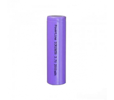Аккумулятор PowerLine ICR18650 3.7V 2000mAh Аккумулятор PowerLine ICR18650 3.7V 2000mAh