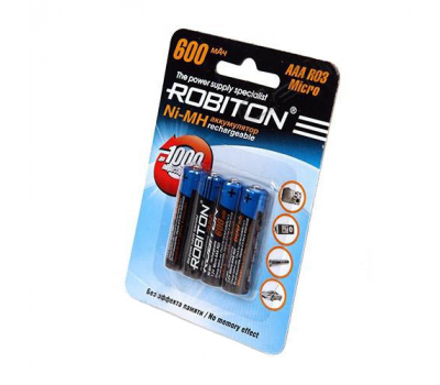 Аккумулятор ROBITON 600MHAAA-4 AAA/HR03 600mah BL-4 Аккумулятор ROBITON 600MHAAA-4 AAA/HR03 600mah BL-4