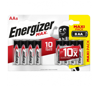Батарейка алкалиновая ENERGIZER MAX LR6 BL-8 Батарейка алкалиновая ENERGIZER MAX LR6 BL-8