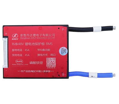 Плата контроля LiFePO4 16S 48V 45A BMS-Fe16-IP-806 Плата контроля LiFePO4 16S 48V 45A BMS-Fe16-IP-806