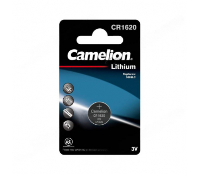 Батарейка литиевая Camelion CR1620 BL-1 Батарейка литиевая Camelion CR1620 BL-1