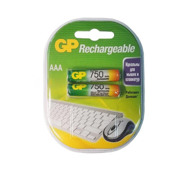 Аккумулятор GP AAA/HR03 75AAAHС-2CR2 750mAh BL-2