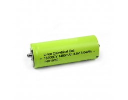 Аккумулятор для бритв и эпиляторов Braun 18500CY 3.6V 1400mAh с цилиндрическими выводами Аккумулятор для бритв и эпиляторов Braun 18500CY 3.6V 1400mAh с цилиндрическими выводами