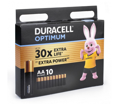 Батарейка алкалиновая DURACELL OPTIMUM LR6 BL- 10 Батарейка алкалиновая DURACELL OPTIMUM LR6 BL- 10