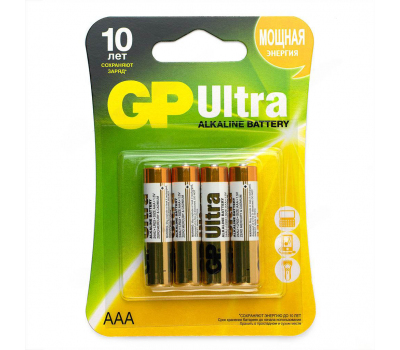 Батарейка алкалиновая GP ULTRA LR03 BL-4 Батарейка алкалиновая GP ULTRA LR03 BL-4