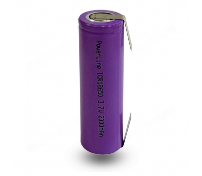Аккумулятор PowerLine ICR18650-FT 3.7V 2000mAh Аккумулятор PowerLine ICR18650-FT 3.7V 2000mAh
