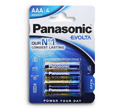 Батарейка алкалиновая PANASONIC Evolta LR03 BL-4 Батарейка алкалиновая PANASONIC Evolta LR03 BL-4