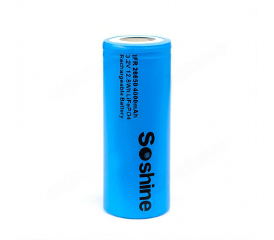Аккумулятор SOSHINE IFR26650 (3.2V 4000mAh LiFePO4) Аккумулятор SOSHINE IFR26650 (3.2V 4000mAh LiFePO4)