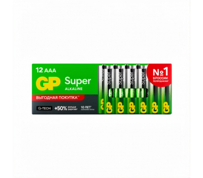 Батарейка алкалиновая GP SUPER LR03 BOX-12 Батарейка алкалиновая GP SUPER LR03 BOX-12