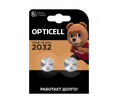 Батарейка литиевая OPTICEL CR2032 BL-2 Батарейка литиевая OPTICEL CR2032 BL-2
