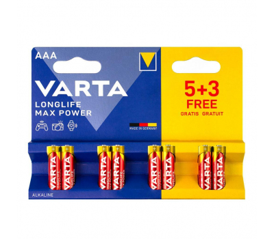 Батарейка алкалиновая VARTA Longlife Max Power 4703 LR03 BL-8