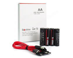 Аккумулятор SOSHINE Li-ion AA 1.5V 3500mWh 2330mAh BOX-4