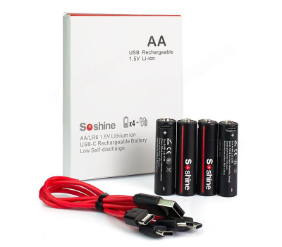 Аккумулятор SOSHINE Li-ion AA 1.5V 3500mWh 2330mAh BOX-4 Аккумулятор SOSHINE Li-ion AA 1.5V 3500mWh 2330mAh BOX-4