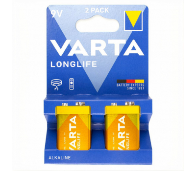 Батарейка алкалиновая VARTA Long Life 4122 6LR61 BL-2 Батарейка алкалиновая VARTA Long Life 4122 6LR61 BL-2