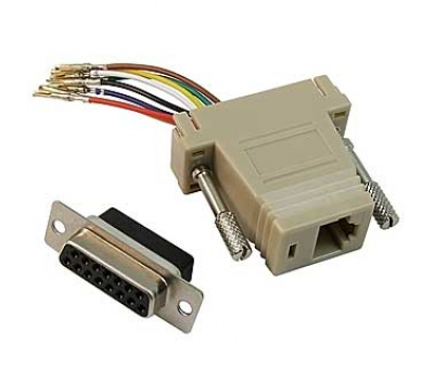 Переходник D-SUB: DB15F-RJ45 Переходник D-SUB: DB15F-RJ45