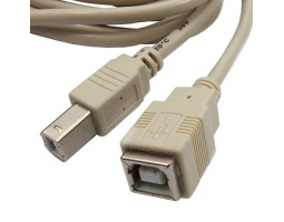Компьютерный шнур: USB-B M USB-B F 3m                                