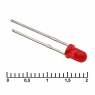 Светодиод: 3 mm red 30 mCd   20                              