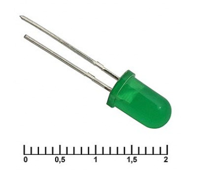 Светодиод: 5 mm green 30 mCd   20