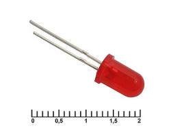 Светодиод: 5 mm red 30 mCd   20                              
