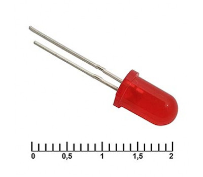 Светодиод: 5 mm red 30 mCd   20