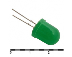 Светодиод: 10 mm green 30 mCd   20                           