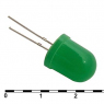 Светодиод: 10 mm green 30 mCd   20                           