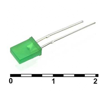 Светодиод: 2x5x7 green 30mcd 2,1v Светодиод: 2x5x7 green 30mcd 2,1v