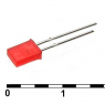 Светодиод: 2x5x7 red 30mcd 2,1v                              