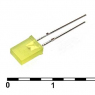 Светодиод: 2x5x7 yellow 30mcd 2,1v                           