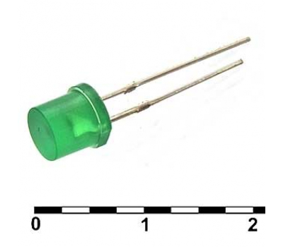 Светодиод: 5x5 CYL green 30 mcd 2,1v Светодиод: 5x5 CYL green 30 mcd 2,1v