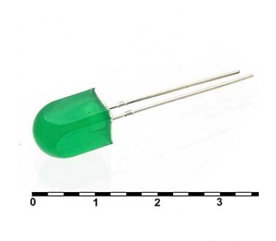 Светодиод: 8x8 green 50mcd 2,1v