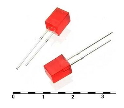 Светодиод: FL 5x5 red 30mcd 2,1v
