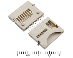 Держатель карт: micro-SD SMD 10pin switch P                       