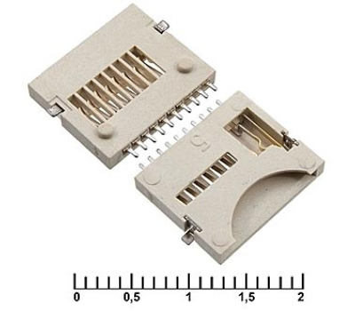 Держатель карт: micro-SD SMD 10pin switch P