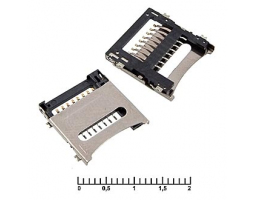Держатель карт: micro-SD SMD 8pin cap fix                         