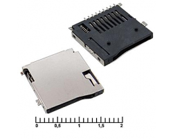 Держатель карт: micro-SD SMD 8pin ejector                         