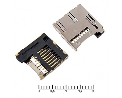 Держатель карт: micro-SD SMD 8pin ejector 02A                     