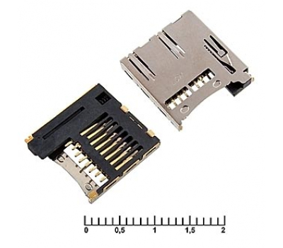 Держатель карт: micro-SD SMD 8pin ejector 02A