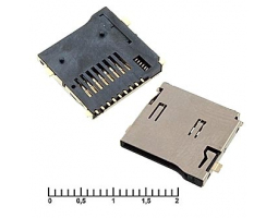 Держатель карт: micro-SD SMD 9pin ejector                         