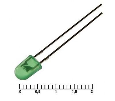 Светодиод: 5 oval green 1800mcd 3,4v