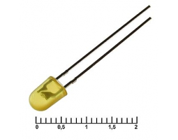Светодиод: 5oval Y 1400mcd 2,2v                              