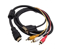 Аудио/Видео шнур: ML-A-026 (HDMI to VGA/3RCA)                       