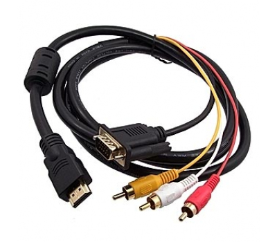 Аудио/Видео шнур: ML-A-026 (HDMI to VGA/3RCA)