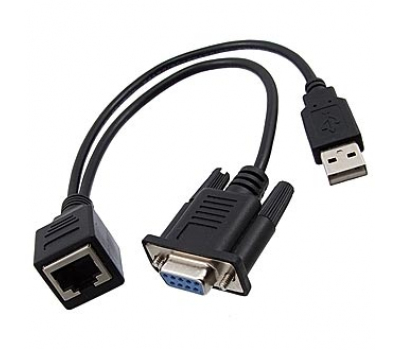 Разъем переходной: RJ45 to USB/DB9M Разъем переходной: RJ45 to USB/DB9M