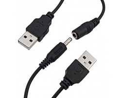 Компьютерный шнур: USBx2 to DC 3.5*1mm F/M                           