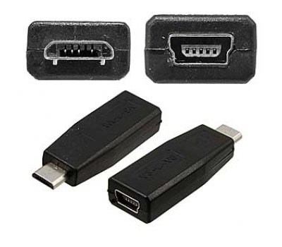 Разъем USB: USB-F Mini to USB-M Micro Разъем USB: USB-F Mini to USB-M Micro