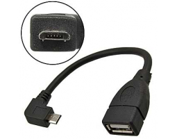 Компьютерный шнур: USB AF to MicroUSB 90 degrees                     