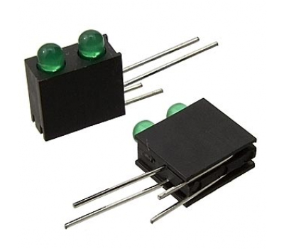 Светодиод в корпусе: 3mm*2 1,5-3v 4Lm green 15 Светодиод в корпусе: 3mm*2 1,5-3v 4Lm green 15