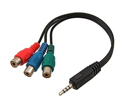 Разъем переходной: DC3.5 to 3*RCA 250mm Разъем переходной: DC3.5 to 3*RCA 250mm